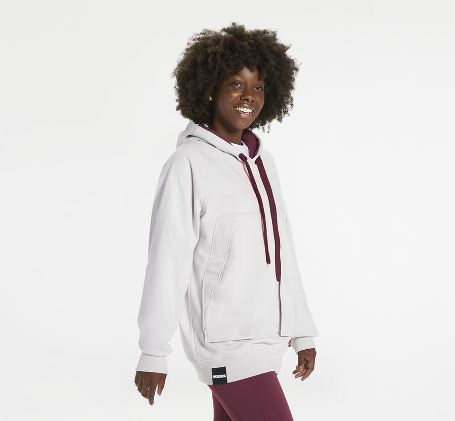Hoka One One Womens Hoodie - Bondi - White - GUHB45270